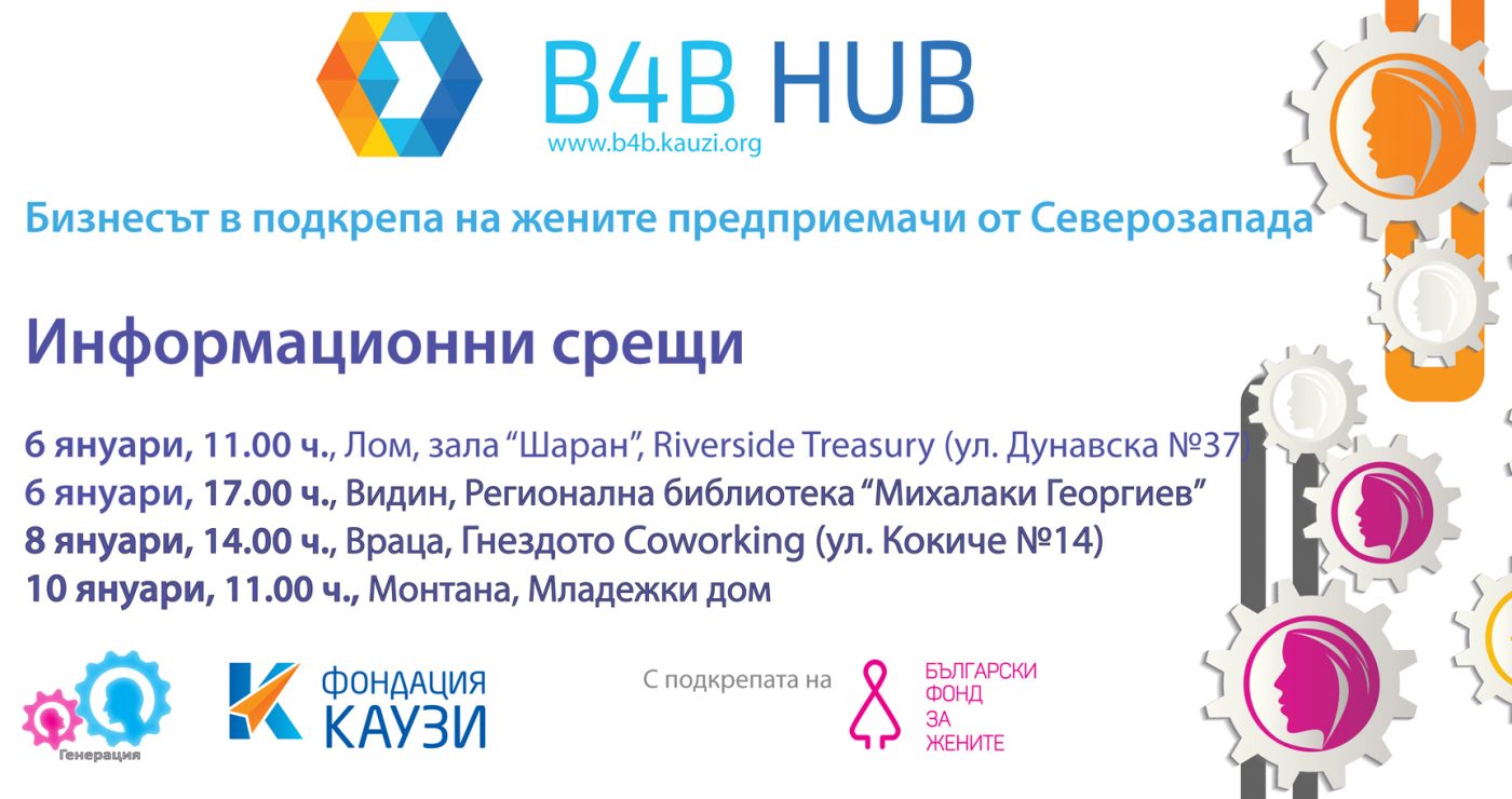 Информационни срещи ще запознават жени от Северозападна България с възможности за собствен бизнес