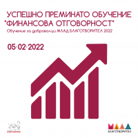 С успех приключи обучението на доброволците - полуфиналисти в ”Млад Благотворител” 2022